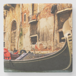 Posavasos De Piedra Góndola vieja en el río