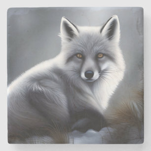 Posavasos De Piedra Gorgeous Artic Fox