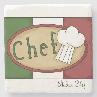 Posavasos De Piedra Gorra de Chef de Italia