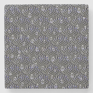 Posavasos De Piedra Gotitas de lluvia en metal