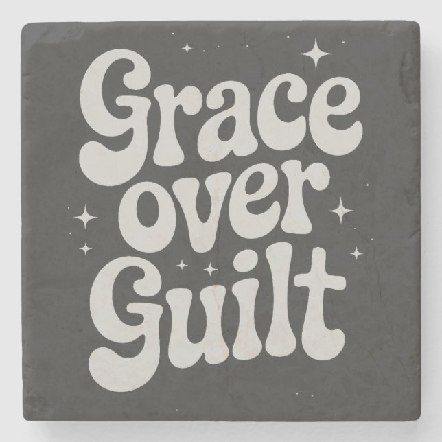 Posavasos De Piedra Grace Over Guilt (Anverso)