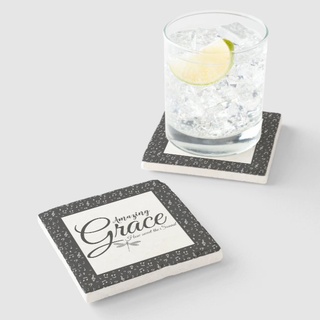 Posavasos De Piedra Gracia Asombrosa  (Lateral)