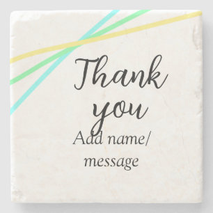 Posavasos De Piedra Gracias agregar nombre mensaje caligrafía simple e