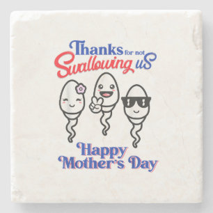 Posavasos De Piedra Gracias Por No Tragarnos Feliz Día de la Madre Fa