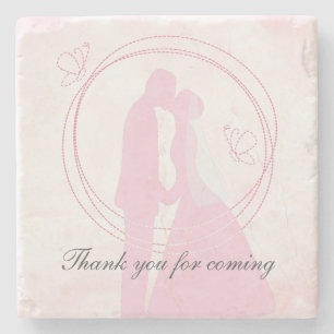 Posavasos De Piedra Gracias Romántico Dreamy Boda Pareja