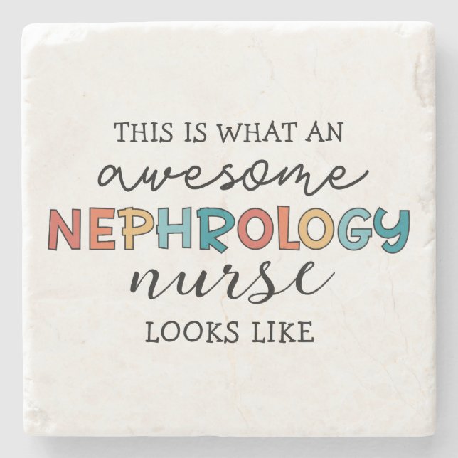 Posavasos De Piedra Graciosa Nefrología Enfermera Apreciación Increíbl (Anverso)