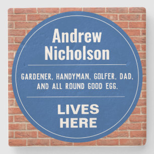 Posavasos De Piedra Graciosa placa conmemorativa de pared