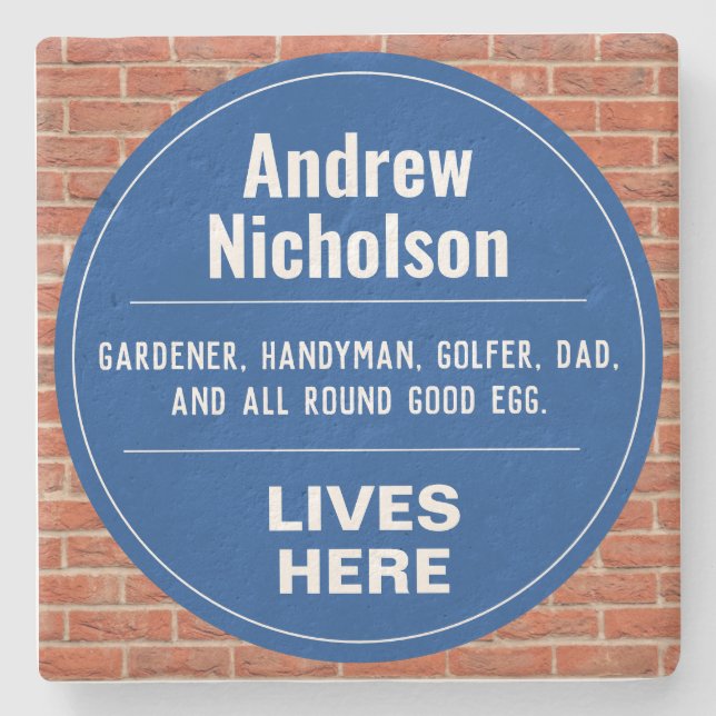 Posavasos De Piedra Graciosa placa conmemorativa de pared (Anverso)