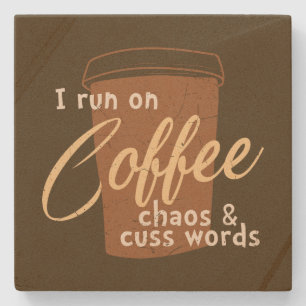 Posavasos De Piedra Gracioso arte de palabras de café