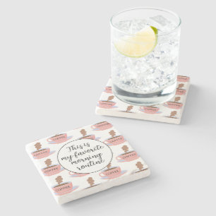 Posavasos De Piedra Gracioso café matutino