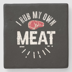 Posavasos De Piedra Gracioso Chiste de Chef BBQ Ropa mi propia carne