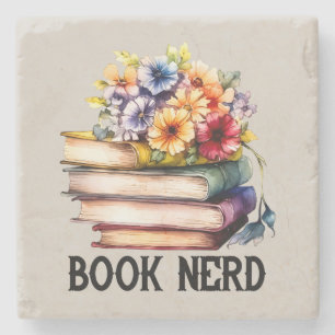 Posavasos De Piedra Gracioso libro de arte de palabras nerd