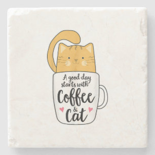 Posavasos De Piedra Gracioso Naranja Cat Coffee Mug Cat Lover
