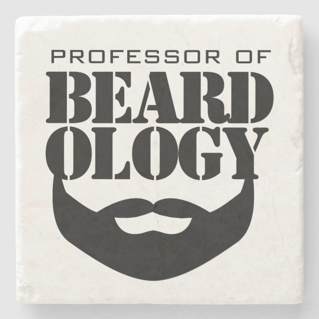 Posavasos De Piedra Gracioso profesor de Beardología (Anverso)