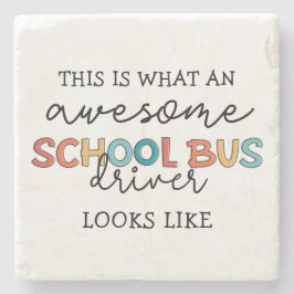 Posavasos De Piedra Gracioso regalo de aprecio a conductor de autobús 