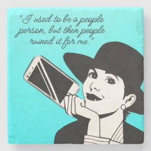 Posavasos De Piedra Gracioso regalo de la noche del juego de amigo de