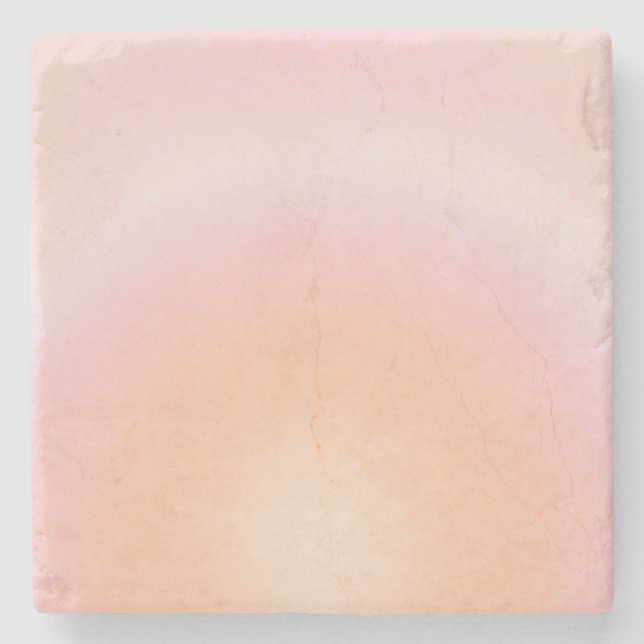 Posavasos De Piedra Gradiente de Fuzz de Peach (Anverso)