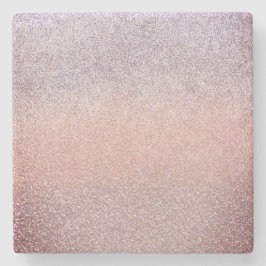 Posavasos De Piedra Gradiente Faux Purpurina Sparkly Pink