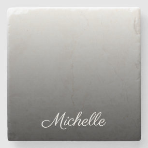 Posavasos De Piedra Gradiente personalizado sombras negras oscuras de