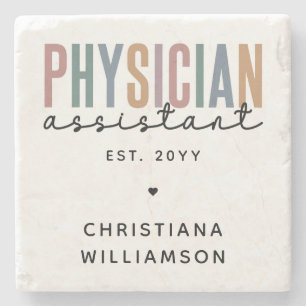 Posavasos De Piedra Graduación personalizada de un asistente de médico