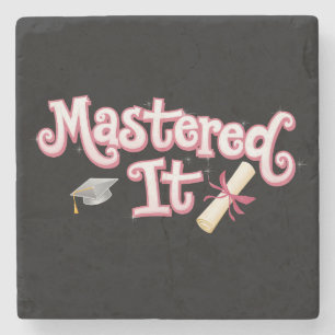 Posavasos De Piedra Graduado de Maestría Graduado de Máster