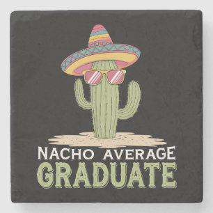 Posavasos De Piedra Graduado Nacho Promedio Cactus Graduación Mexicano