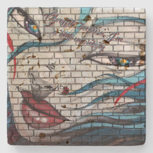 Posavasos De Piedra Graffiti Chica asiático