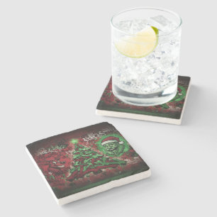 Posavasos De Piedra Graffiti Christmas Marble Coaster