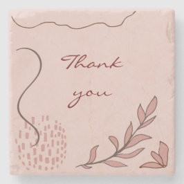 Posavasos De Piedra gráfico floral y abstracto geométrico lindo otoño