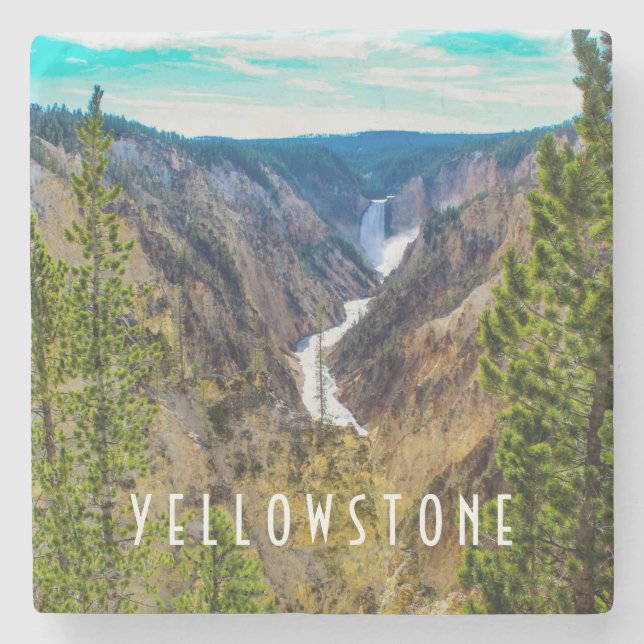Posavasos De Piedra Gran Cañón de Yellowstone (Anverso)