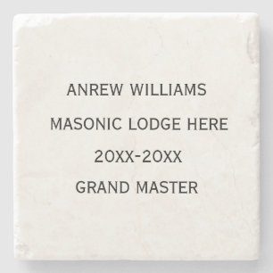 Posavasos De Piedra Gran maestro Freemason Masonic Gifts