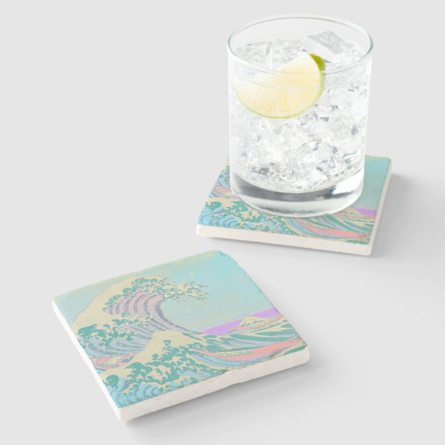 Posavasos De Piedra Gran Ola Coaster de Mármol (Lateral)