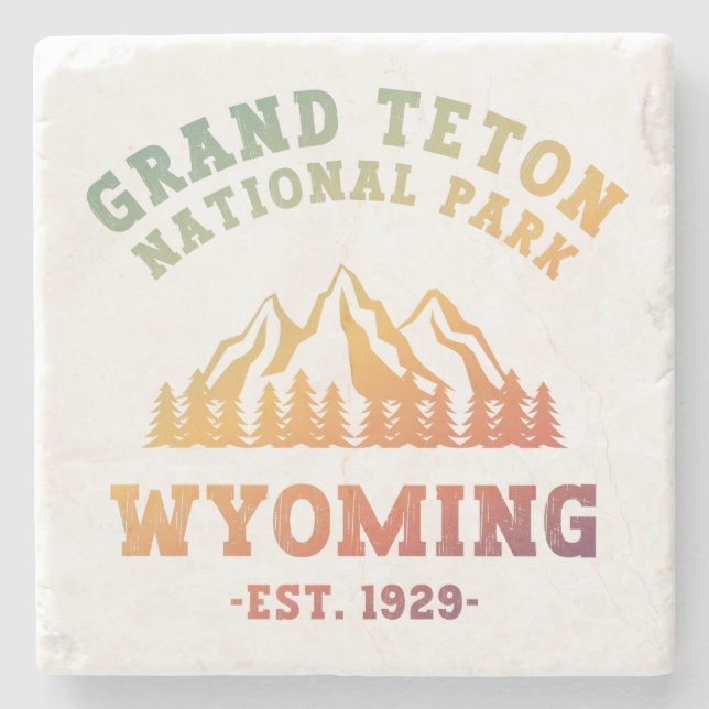 Posavasos De Piedra Gran Parque Nacional Teton Gradiente Wyoming USA (Anverso)