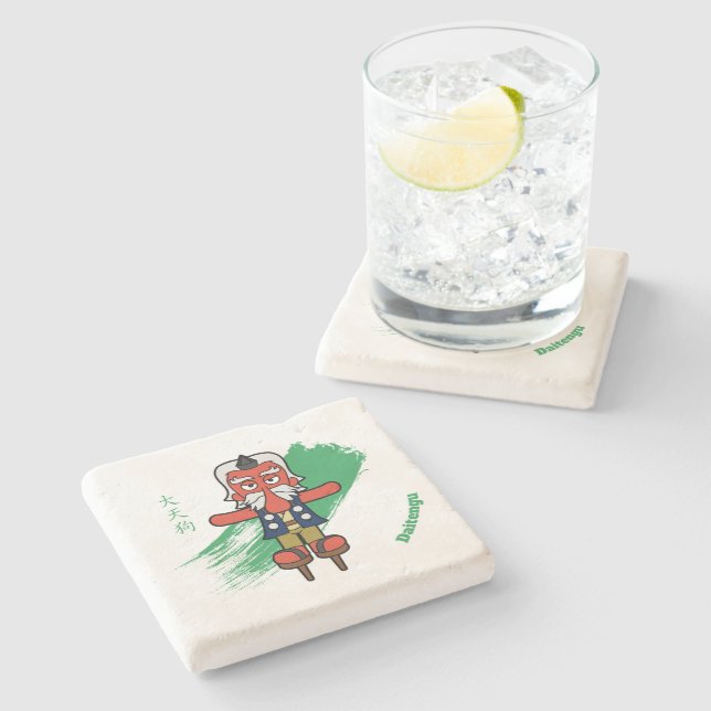 Posavasos De Piedra Gran Tengu Yokai (Lateral)