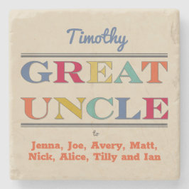 Posavasos De Piedra Gran tío de las sobrinas y los sobrinos