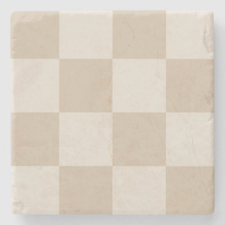 Posavasos De Piedra Grandes cuadros beige