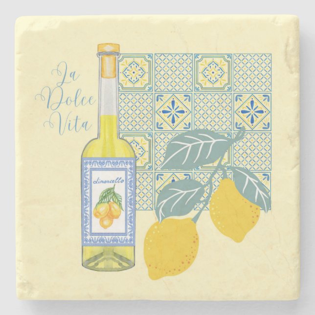 Posavasos De Piedra Granja de limones retro (Anverso)