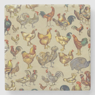 Posavasos De Piedra Granja de pollo de gallo