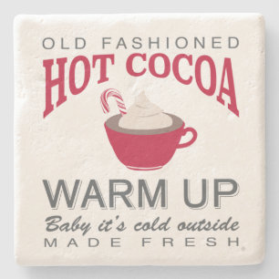 Posavasos De Piedra granja de vacaciones de cacao caliente