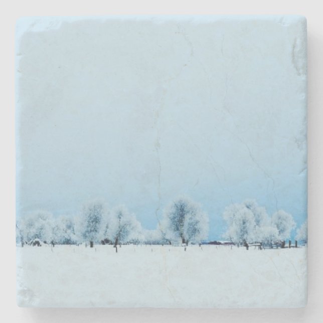 Posavasos De Piedra Granja del invierno (Anverso)