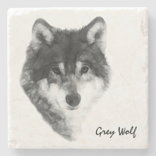 Posavasos De Piedra Gray Wolf