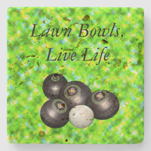 Posavasos De Piedra Green Lawn Bowl Live Life,