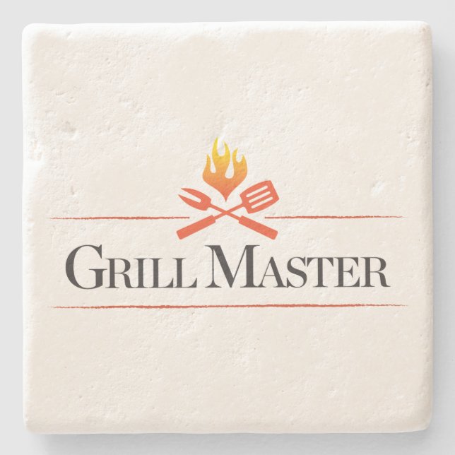 Posavasos De Piedra Grill Master (Anverso)
