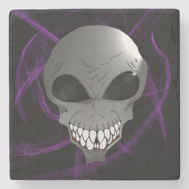 Posavasos De Piedra Gris alien Marble Stone Coaster (Anverso)