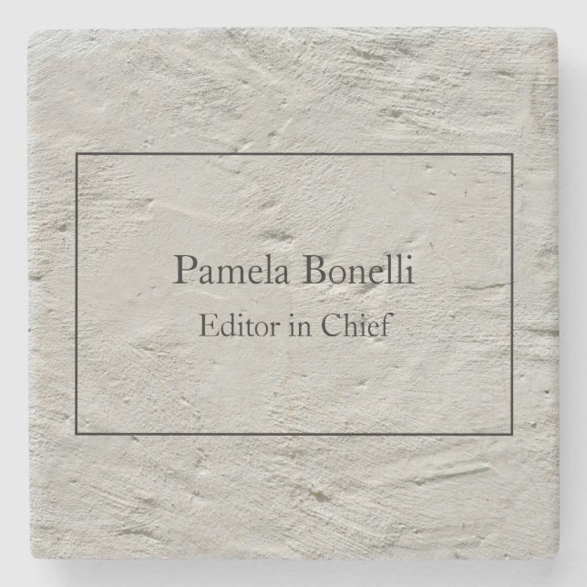 Posavasos De Piedra Gris Wall Professional Único Clásico Simple (Anverso)