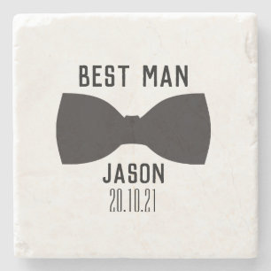 Posavasos De Piedra Groom Mejor regalo de la fiesta de la boda masculi