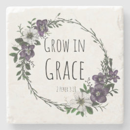 Posavasos De Piedra Grow in Grace Stone Coaster