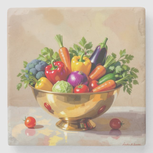 Posavasos De Piedra „Grüne Kraft – Das Leben aus der Erde“ (Anverso)