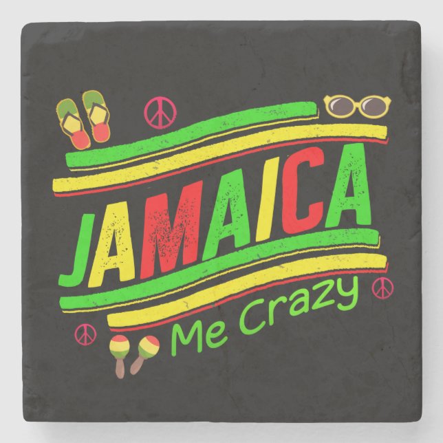 Posavasos De Piedra Grupo de vacaciones de crucero loco de Jamaica Me  (Anverso)