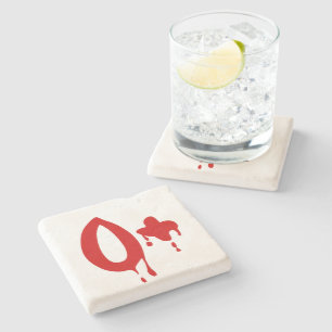 Posavasos De Piedra Grupo Sanguíneo O+ Positivo #Hospital Horror